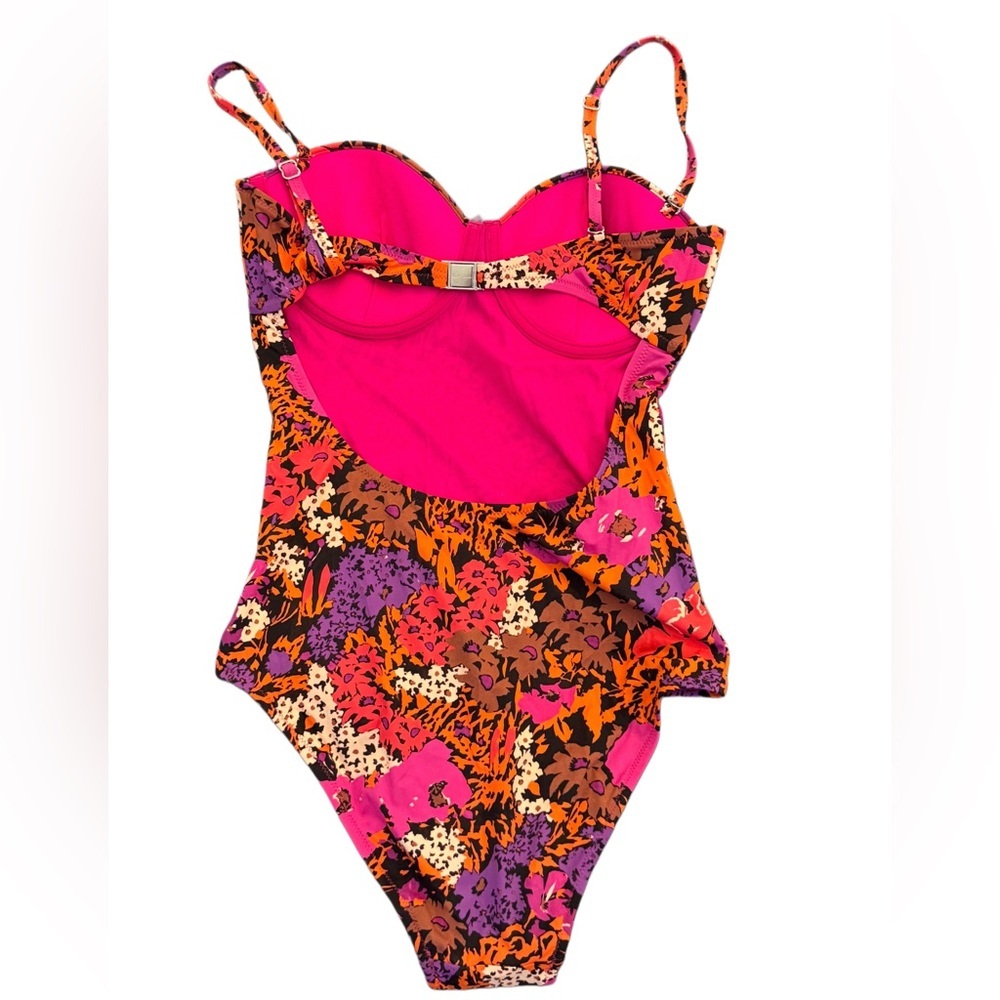 NEW PAUL SMITH Ladies Pink Floral One Piece Small Swimsuit - Picture 4 of 8